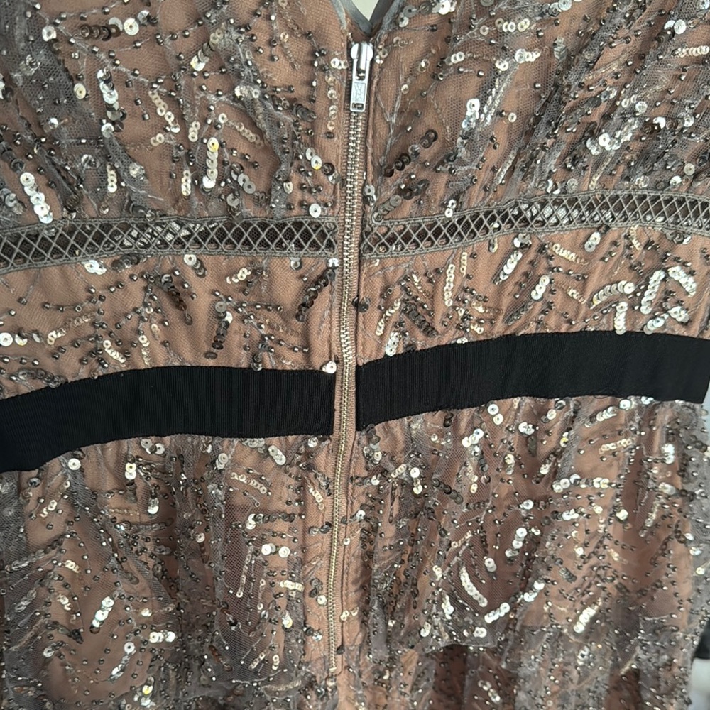 Self Portrait Leaf Sequin Mini Dress - Picture 7 of 9